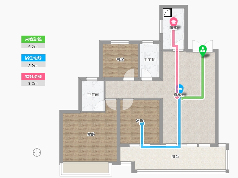 河北省-邢台市-中旭开元府-88.22-户型库-动静线