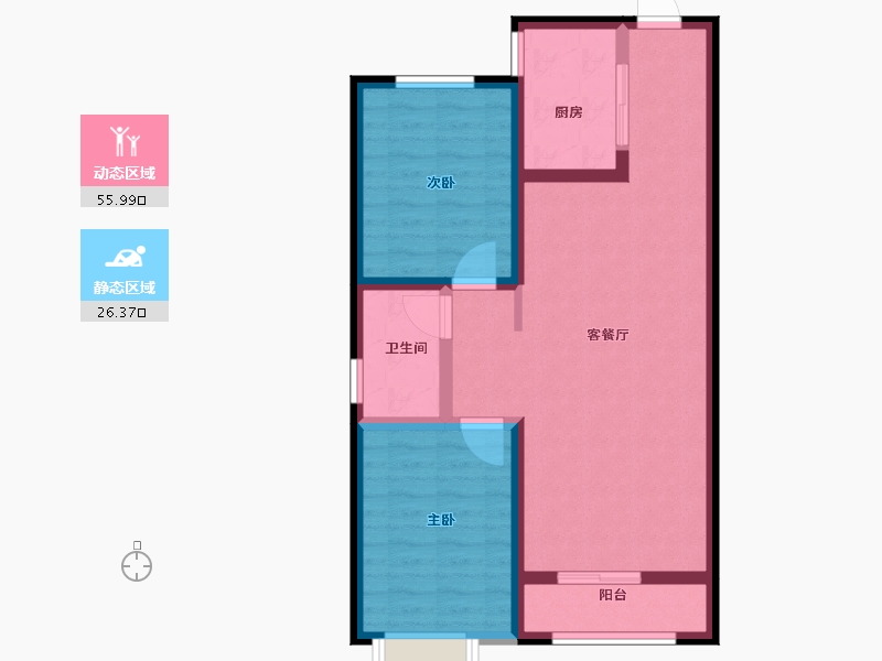 河北省-保定市-汇元玖號院-73.28-户型库-动静分区