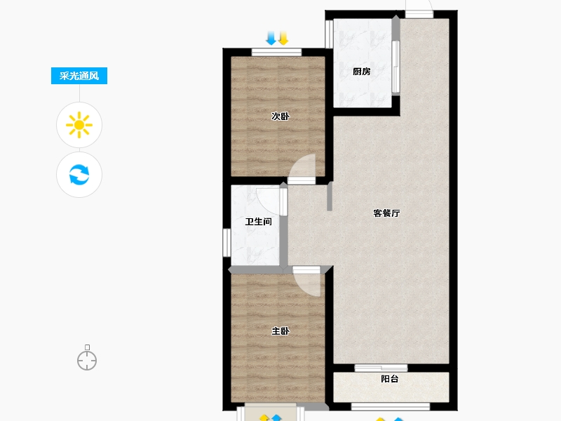 河北省-保定市-汇元玖號院-73.28-户型库-采光通风