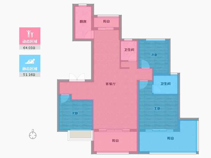 河南省-周口市-建业天悦-103.21-户型库-动静分区