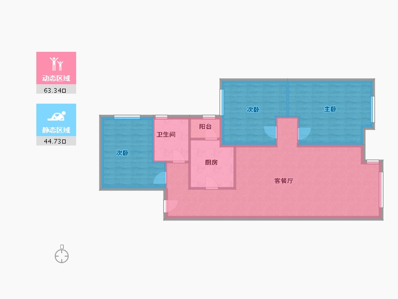 天津-天津市-富力又一城合茂园-98.00-户型库-动静分区