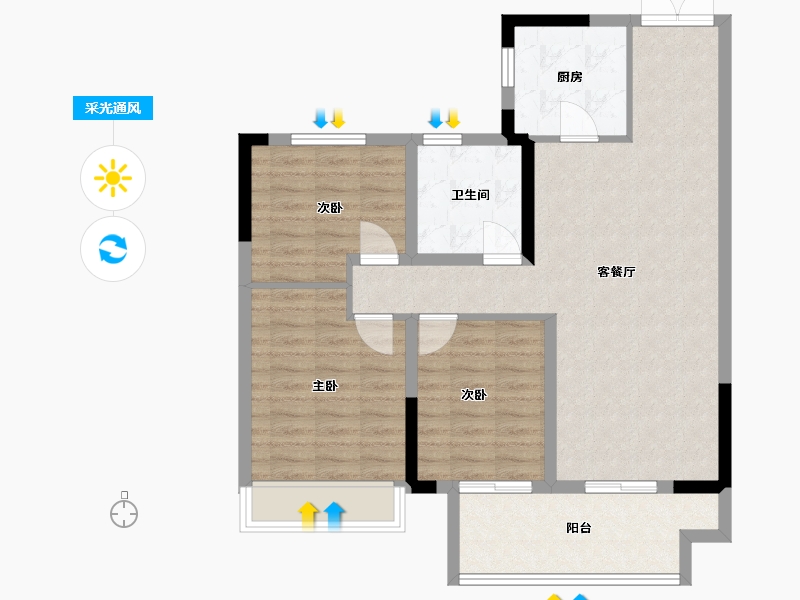 河南省-周口市-周口建业城-88.00-户型库-采光通风