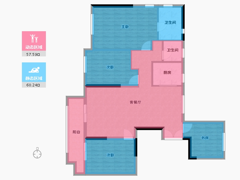 浙江省-温州市-永临壹号-117.00-户型库-动静分区