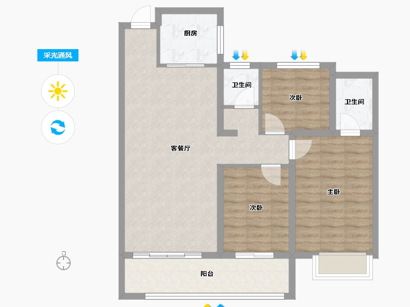 河北省-邢台市-金科和院-82.11-户型库-采光通风