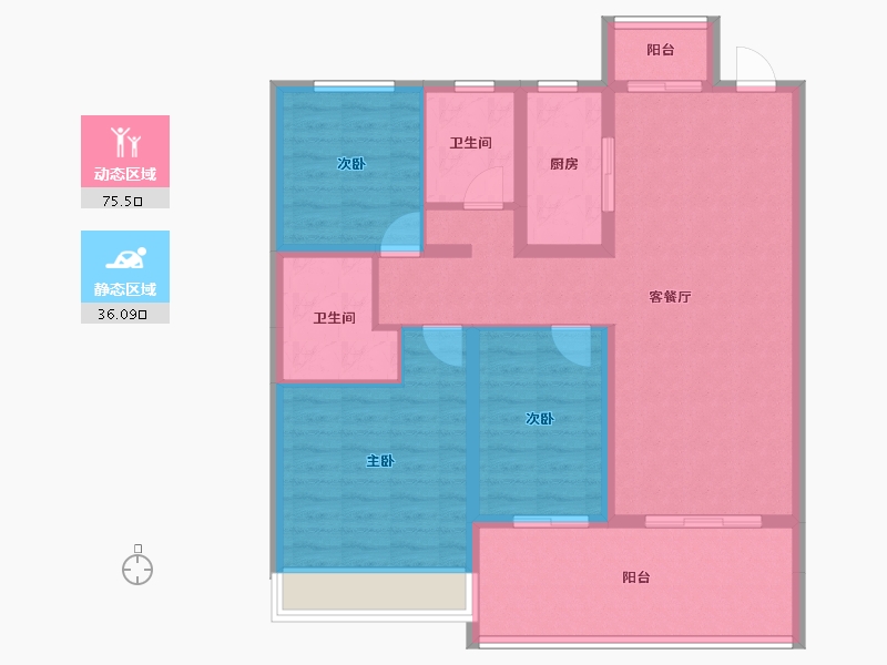 河南省-周口市-建业云筑-100.01-户型库-动静分区