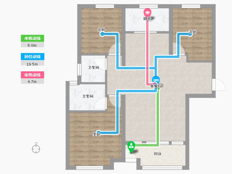 河北省-邢台市-中旭开元府-79.68-户型库-动静线