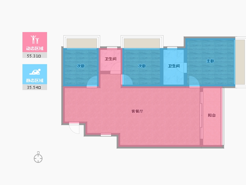 四川省-绵阳市-领地城-81.38-户型库-动静分区