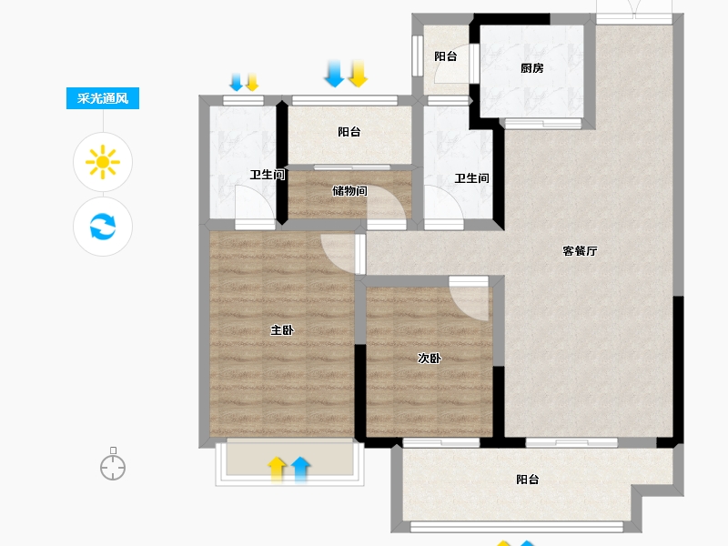 河南省-周口市-周口建业城-90.01-户型库-采光通风