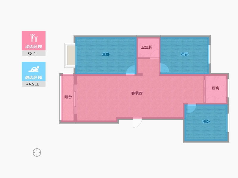 甘肃省-定西市-九方嘉苑-96.77-户型库-动静分区