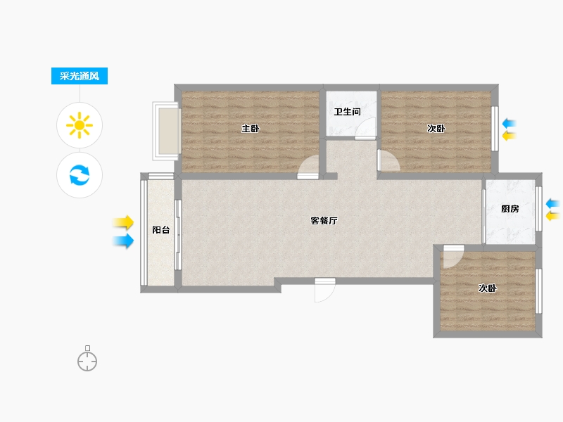 甘肃省-定西市-九方嘉苑-96.77-户型库-采光通风