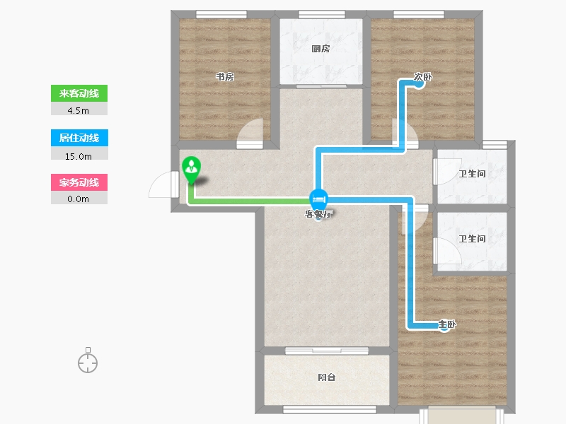 河北省-邢台市-兰德庭院-87.84-户型库-动静线