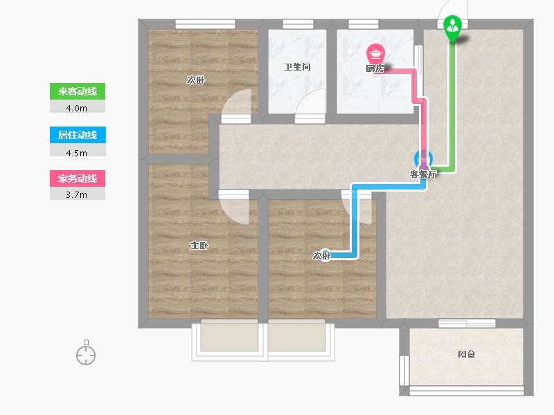 河南省-周口市-大兴第一城-71.21-户型库-动静线