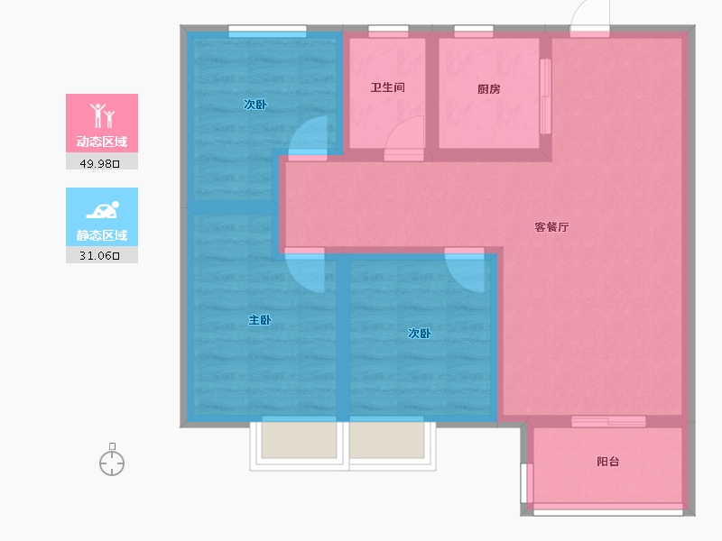 河南省-周口市-大兴第一城-71.21-户型库-动静分区