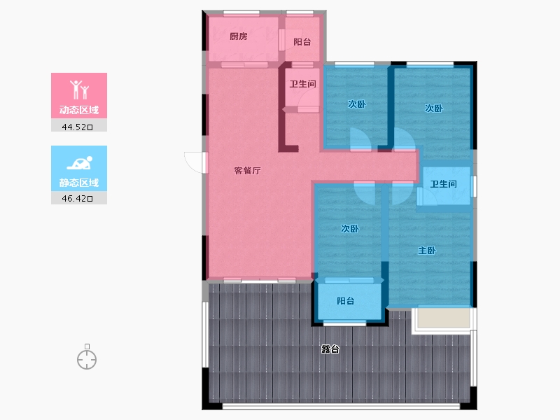 湖南省-湘西土家族苗族自治州-凤凰大唐领御-113.29-户型库-动静分区