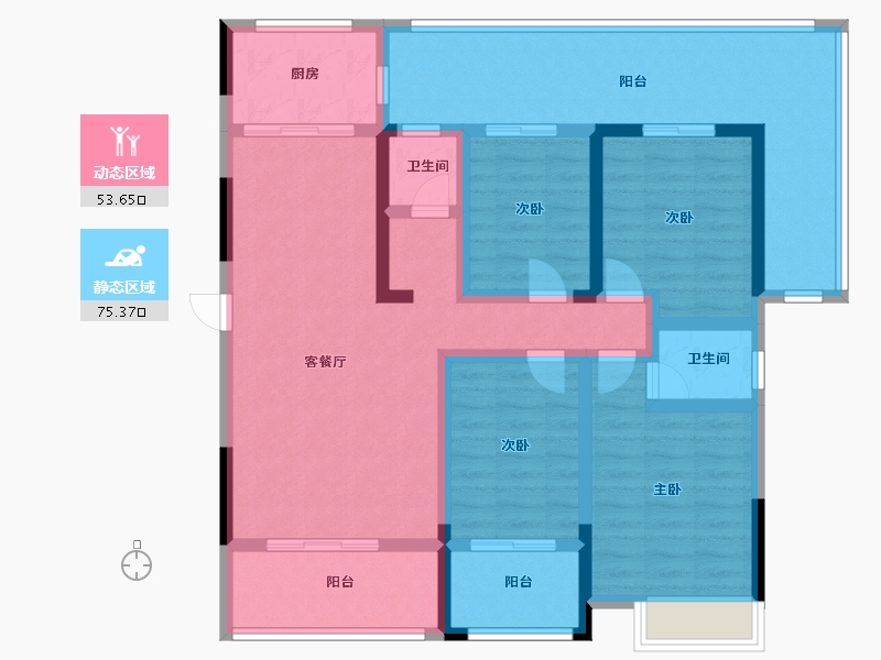 湖南省-湘西土家族苗族自治州-凤凰大唐领御-113.28-户型库-动静分区