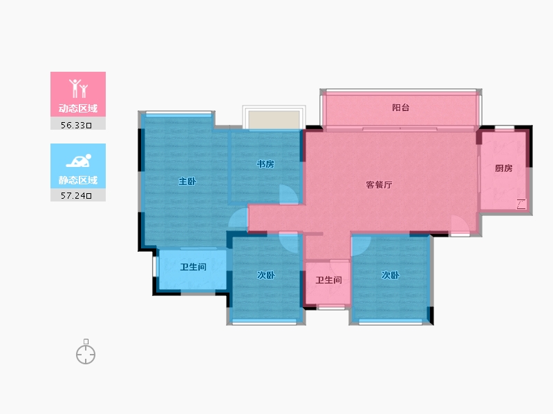 北京-北京市-天-103.00-户型库-动静分区