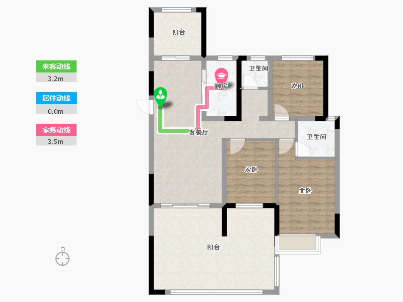 湖南省-湘西土家族苗族自治州-凤凰大唐领御-106.70-户型库-动静线