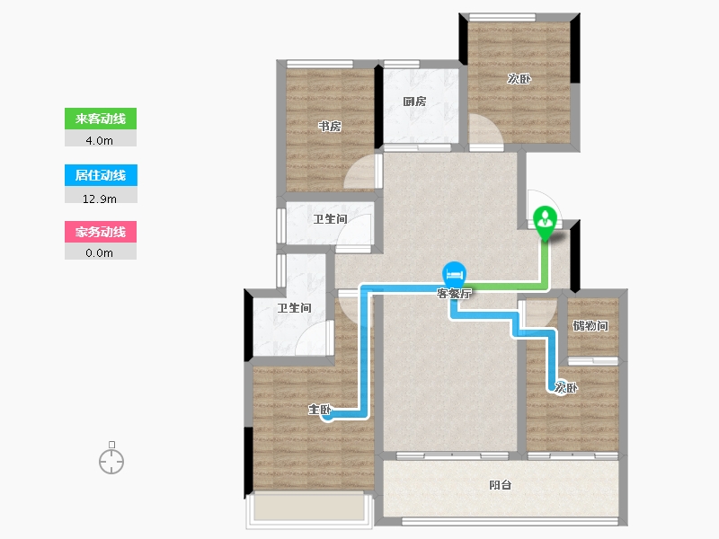 浙江省-衢州市-绿城城投礼贤未来社区-107.20-户型库-动静线