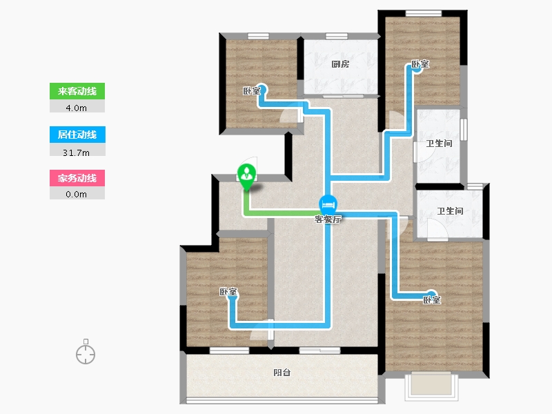 河南省-郑州市-思念果岭·岭尚桃源-115.20-户型库-动静线