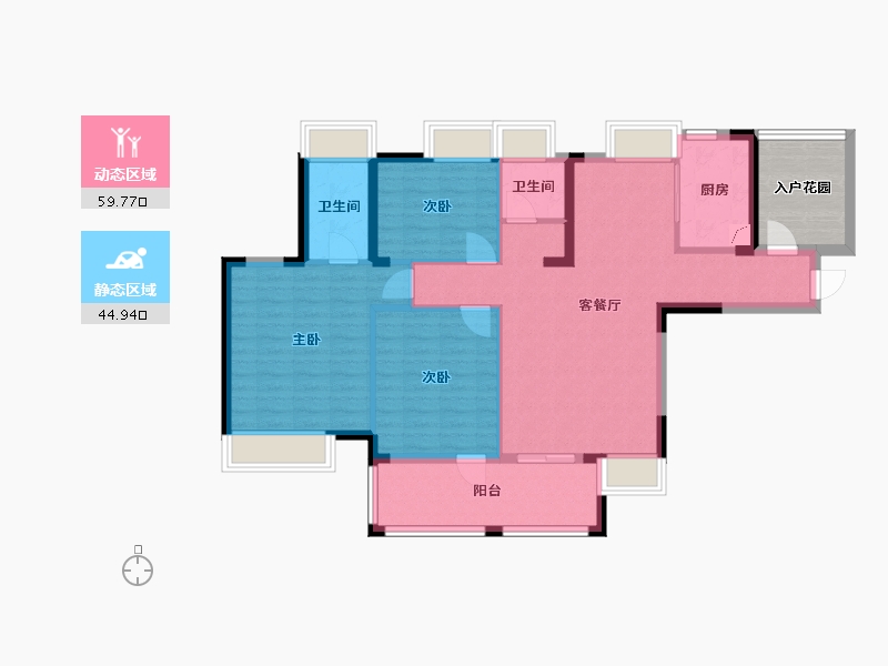 湖北省-宜昌市-子建小区-126.00-户型库-动静分区