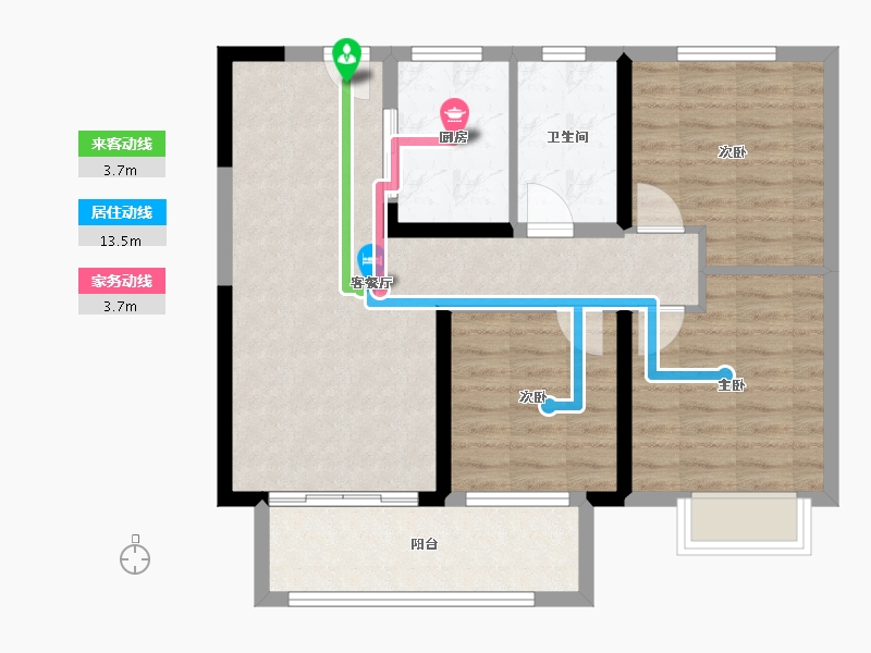 湖北省-荆门市-世茂长投龙山中央商务区-77.30-户型库-动静线