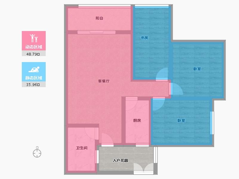 甘肃省-定西市-江能佳园-80.46-户型库-动静分区