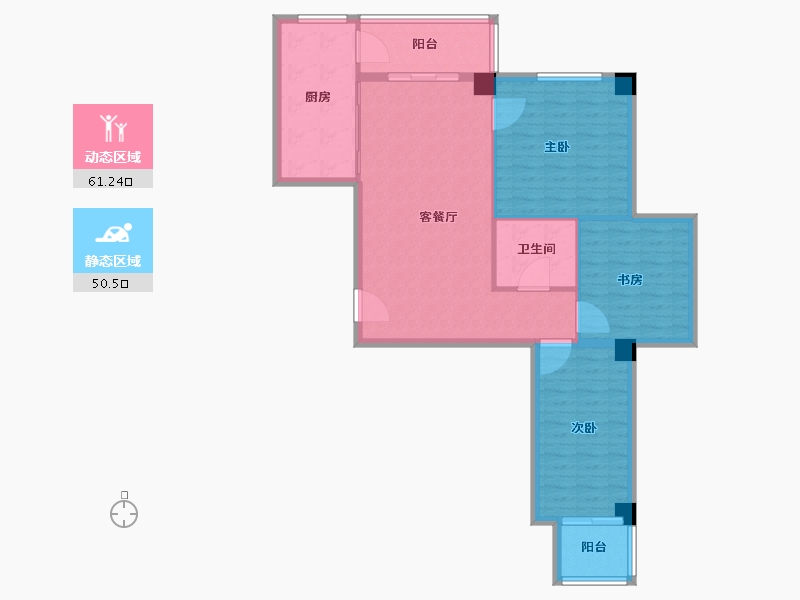 甘肃省-定西市-渭源中心-101.62-户型库-动静分区