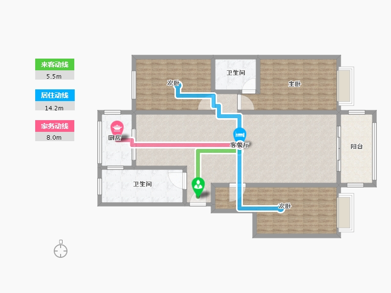 河南省-三门峡市-锦城佳苑-140.00-户型库-动静线