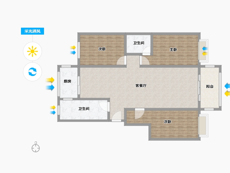 河南省-三门峡市-锦城佳苑-140.00-户型库-采光通风