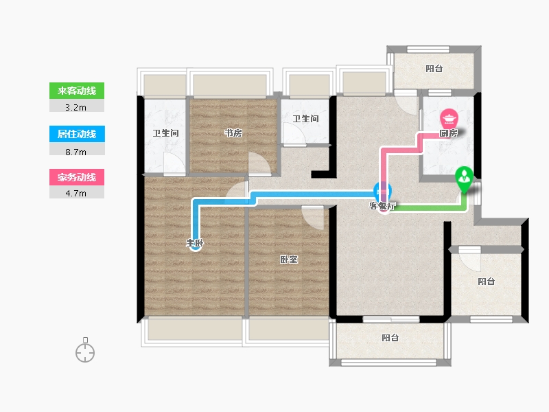 广东省-广州市-大华紫悦府-98.00-户型库-动静线