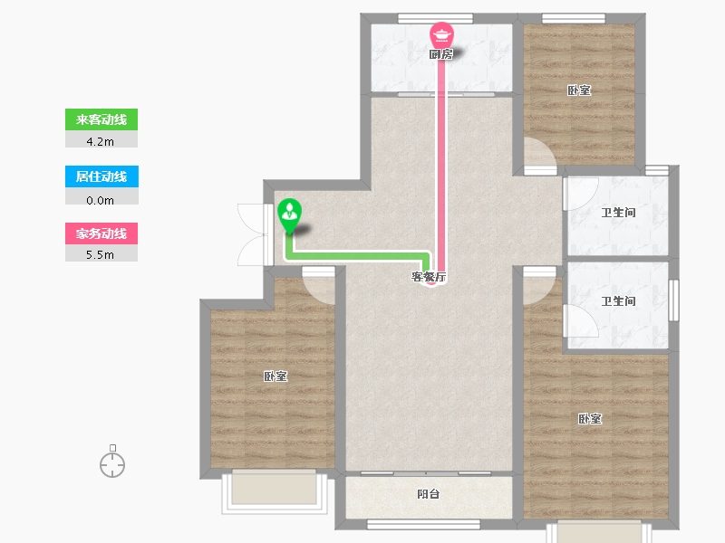 甘肃省-定西市-宏安壹品-96.89-户型库-动静线