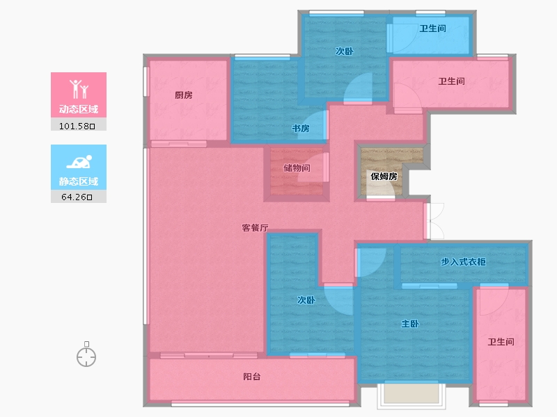 浙江省-衢州市-绿城城投礼贤未来社区-150.40-户型库-动静分区