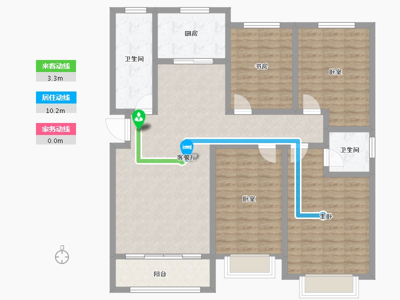 甘肃省-定西市-润嘉国际C区-118.20-户型库-动静线