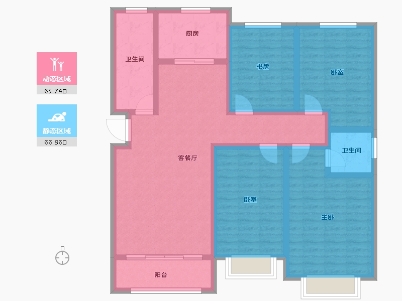 甘肃省-定西市-润嘉国际C区-118.20-户型库-动静分区