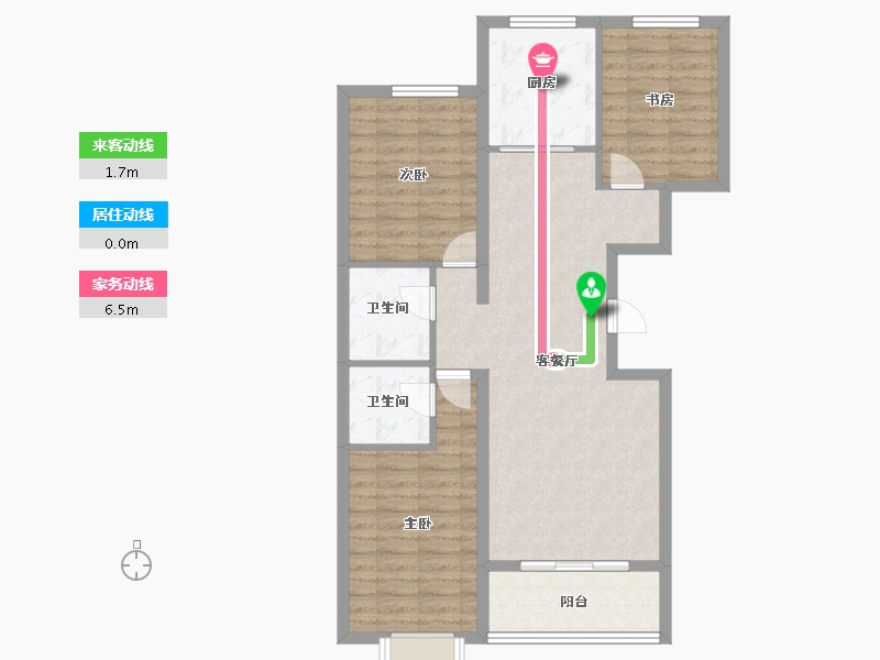 甘肃省-白银市-皓月花园-90.01-户型库-动静线