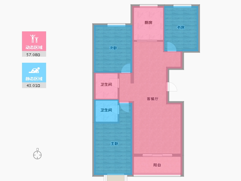 甘肃省-白银市-皓月花园-90.01-户型库-动静分区