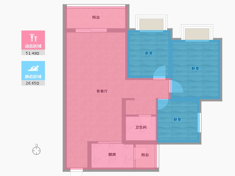 四川省-资阳市-博邦紫韵东城-68.89-户型库-动静分区