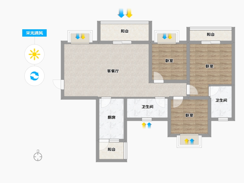 四川省-资阳市-喜悦长岛-88.23-户型库-采光通风