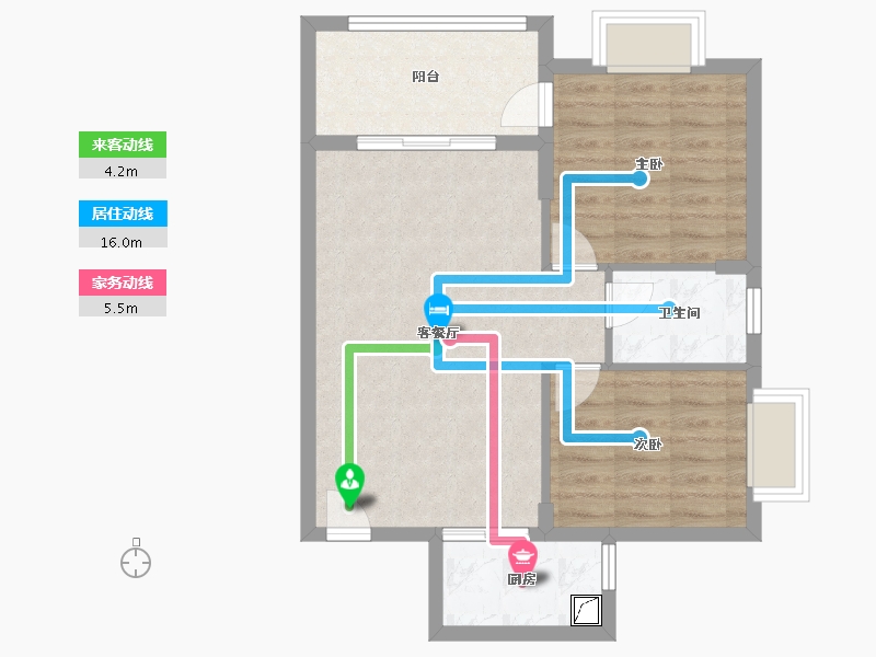 福建省-厦门市-夏商大学康城-64.00-户型库-动静线