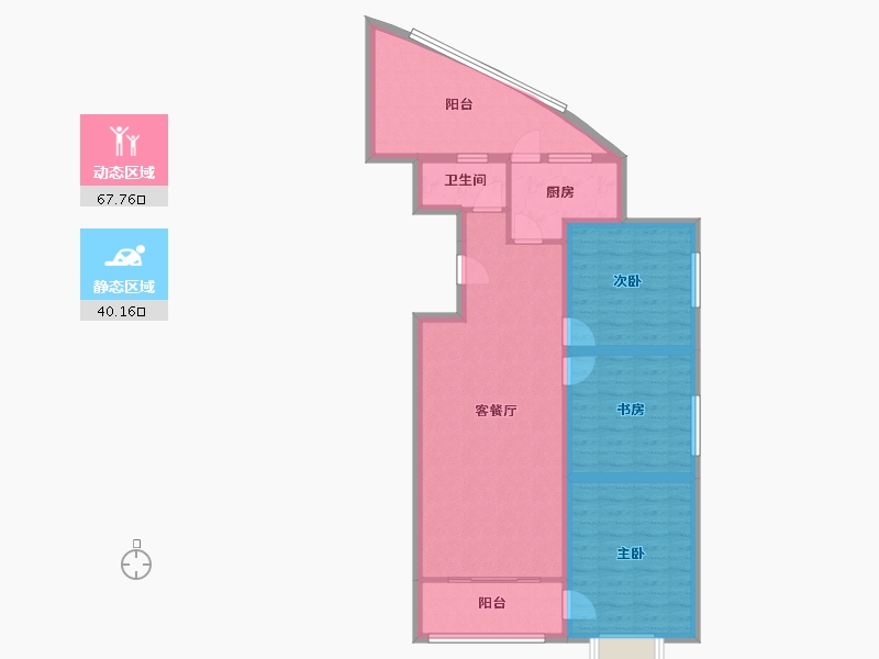 甘肃省-白银市-皓月花园-96.91-户型库-动静分区