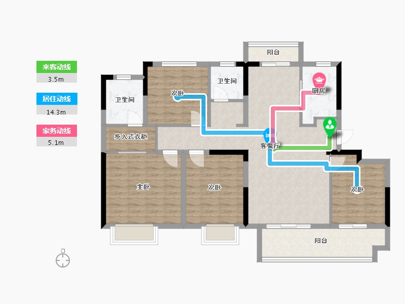 河南省-周口市-建业·湖山境-115.82-户型库-动静线