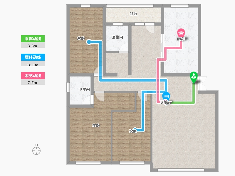 吉林省-辽源市-玉圭园御水丹堤-138.49-户型库-动静线