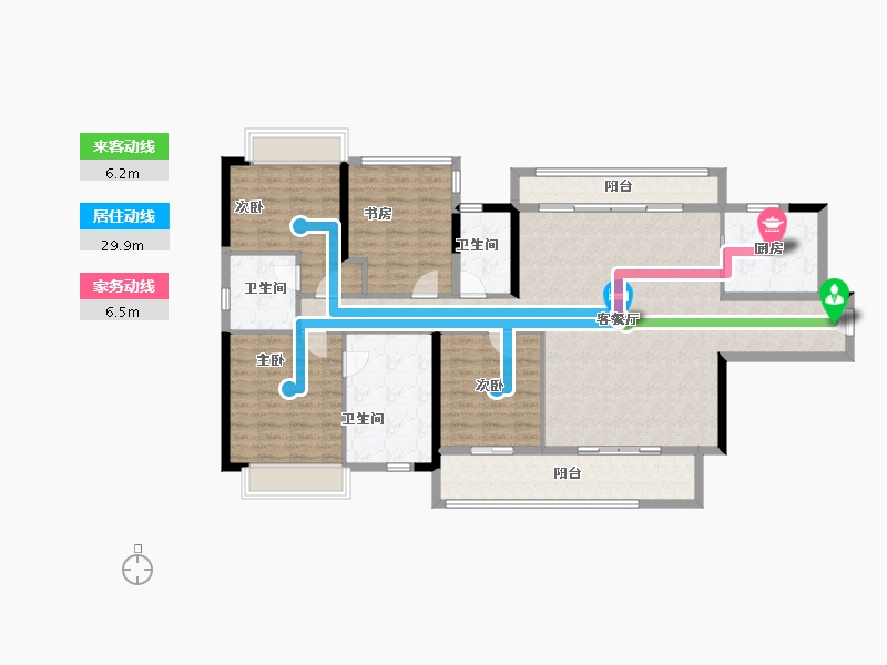 广东省-揭阳市-阳光城·宏和翡翠湾-142.40-户型库-动静线