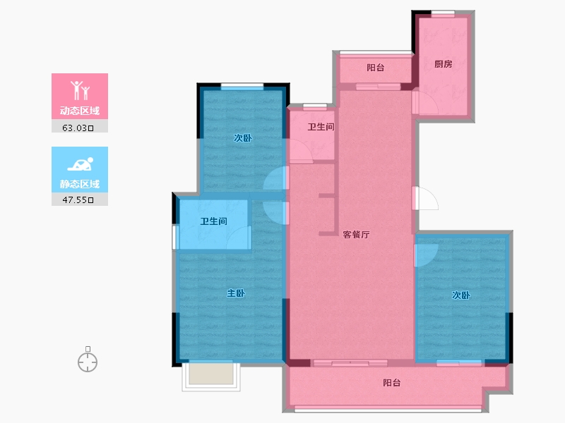 河南省-周口市-建业·湖山境-99.00-户型库-动静分区