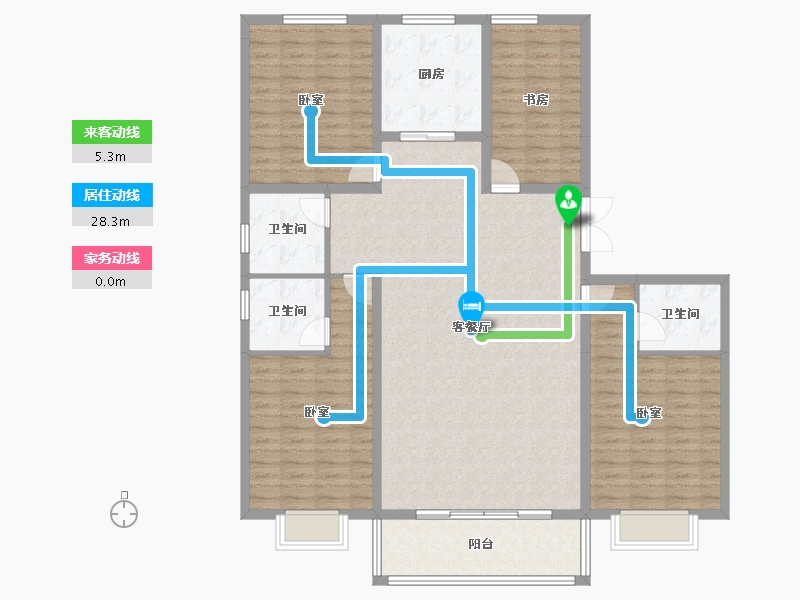 甘肃省-临夏回族自治州-碧云天·东城明珠-145.46-户型库-动静线