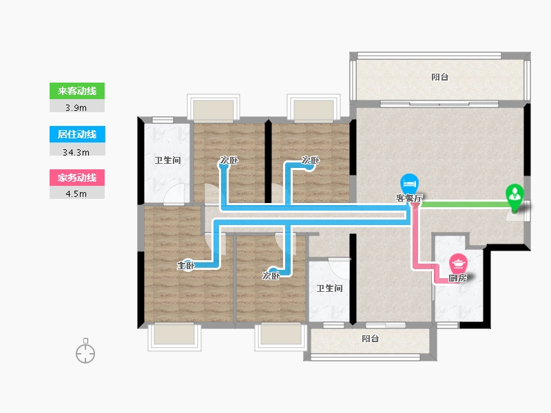 广东省-揭阳市-阳光城·宏和翡翠湾-114.95-户型库-动静线