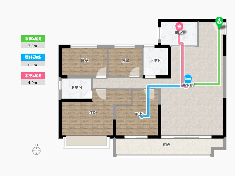 甘肃省-临夏回族自治州-碧桂园锦熙府-120.01-户型库-动静线