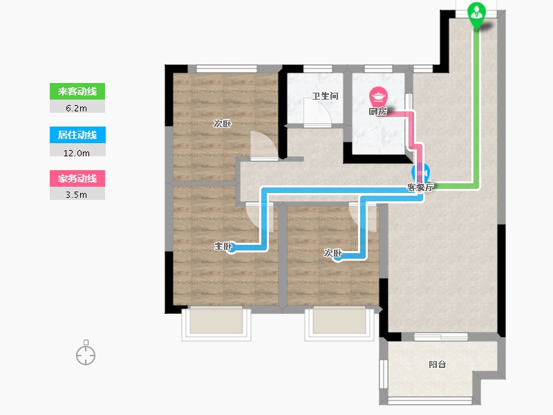 河南省-周口市-融辉清华苑-77.00-户型库-动静线