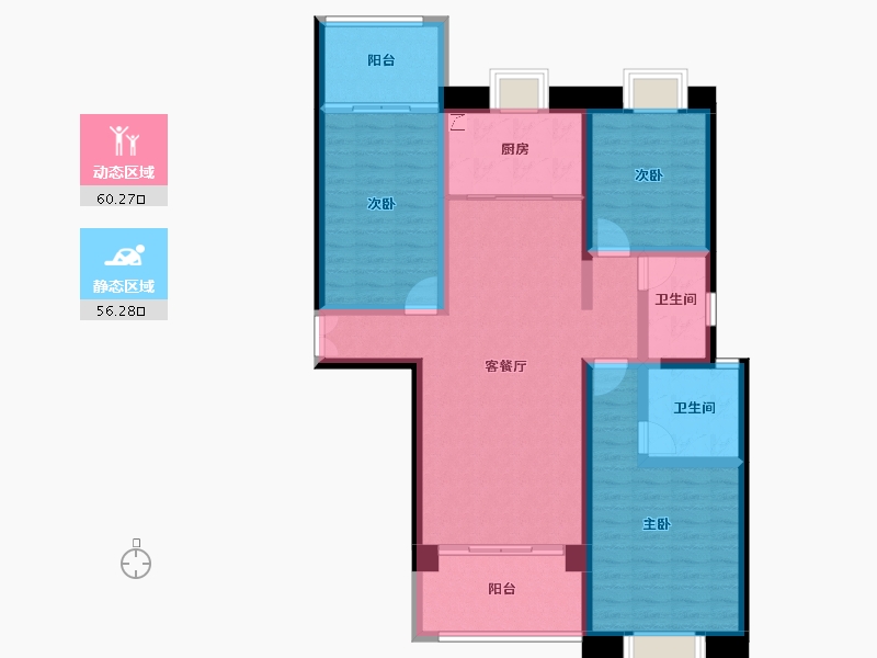 云南省-红河哈尼族彝族自治州-​正丰广场-103.46-户型库-动静分区