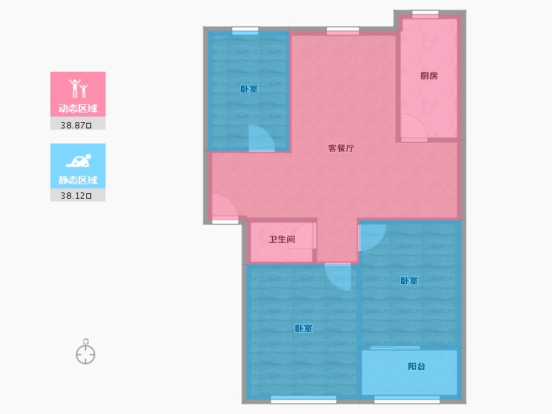 山东省-菏泽市-菏泽花城小区-85.00-户型库-动静分区